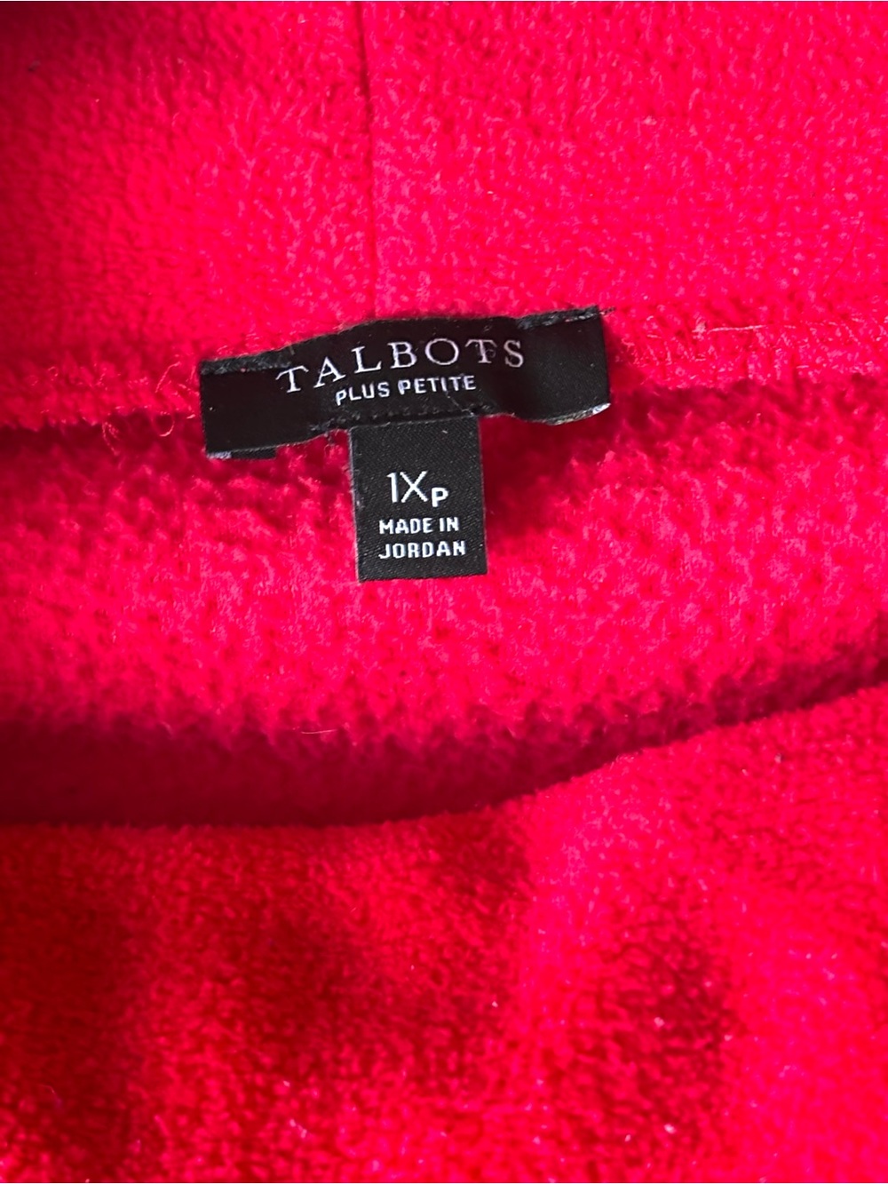 Talbots Microfleece Pullover Top Red Size 1XP - Picture 3 of 4